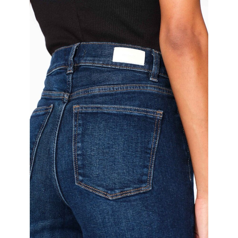 DL1961 Women Jeans Size 31 Blue HEPBURN WIDE LEG HEPBURN JAMBE High Rise Stretch - Picture 3 of 16